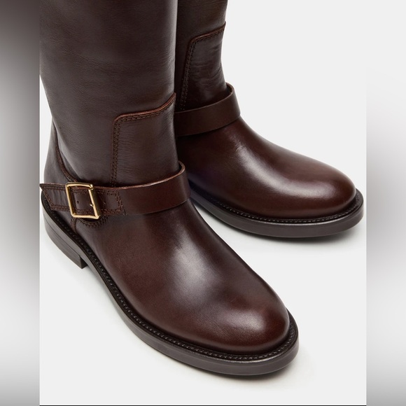 Steve Madden Sady Tall Boots Brown Leather - Picture 4 of 16